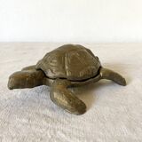 Brass turtle ashtray