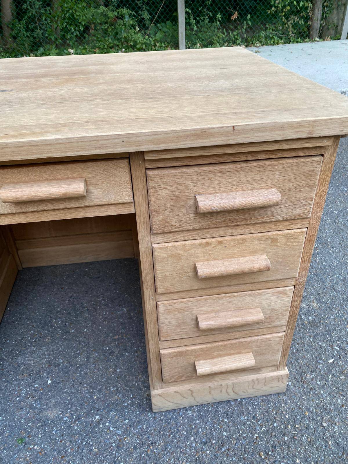 Renovated 19th century solid oak administrative office 127cm