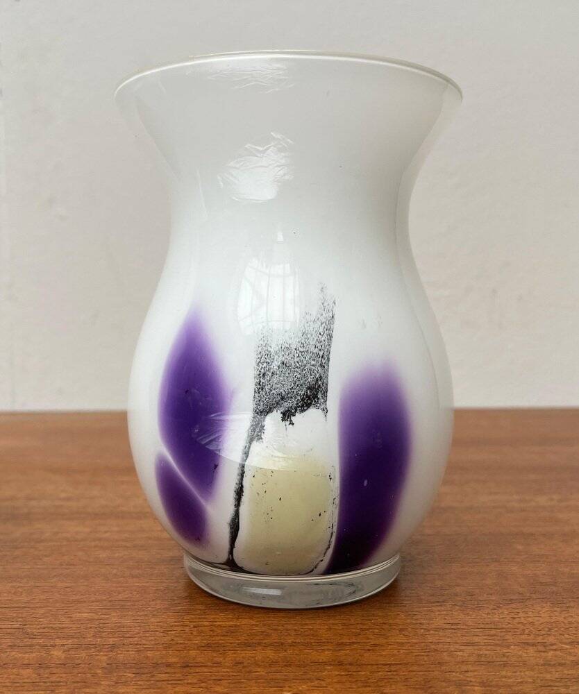 Vintage German glass vase and cup by Hans Jürgen Richartz for the Richartz art collection, set of 2.