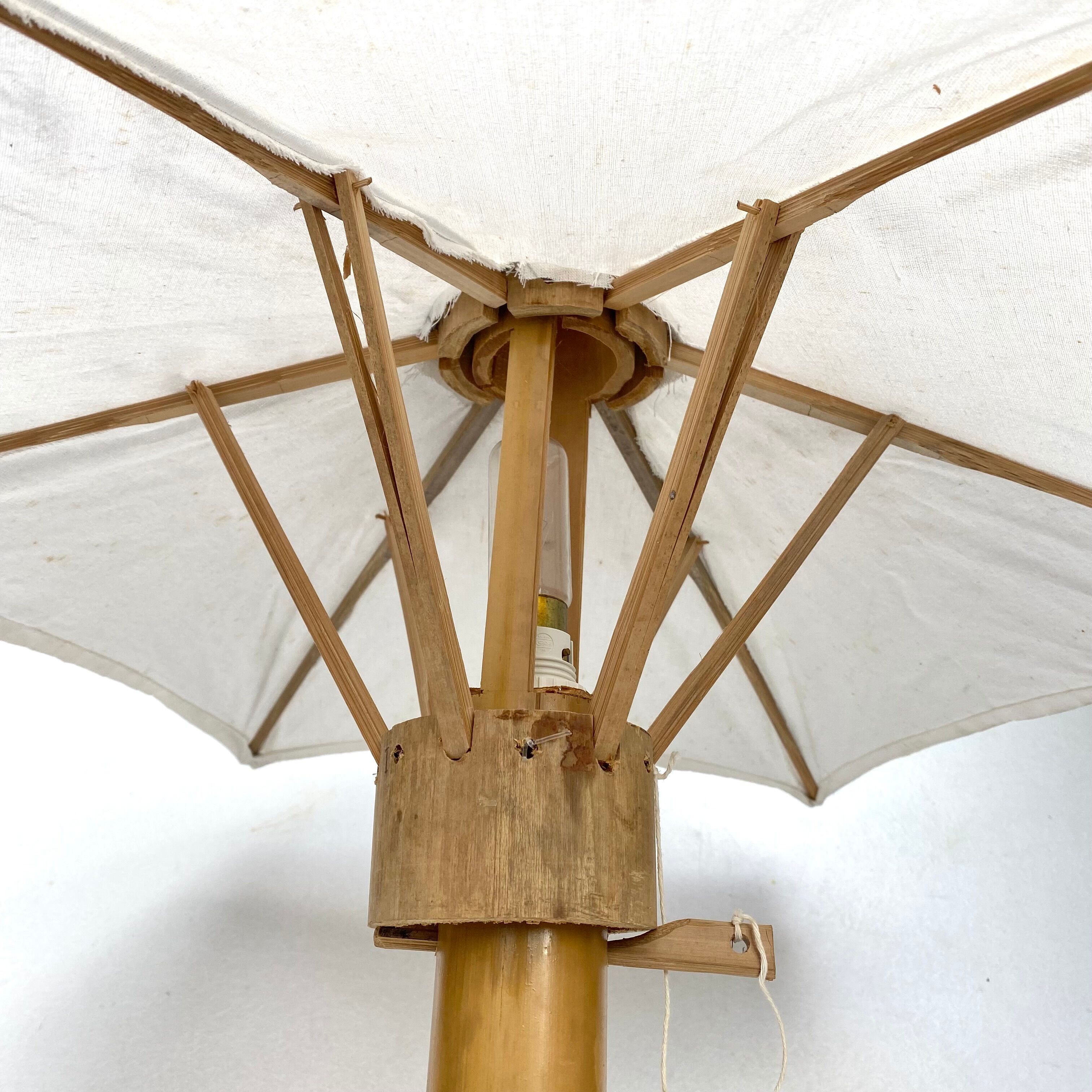 Vintage bamboo table lamp