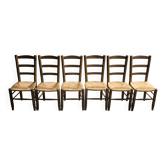 6 brutalist chairs by Georges Robert, 1960