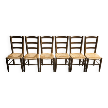 6 brutalist chairs by Georges Robert, 1960