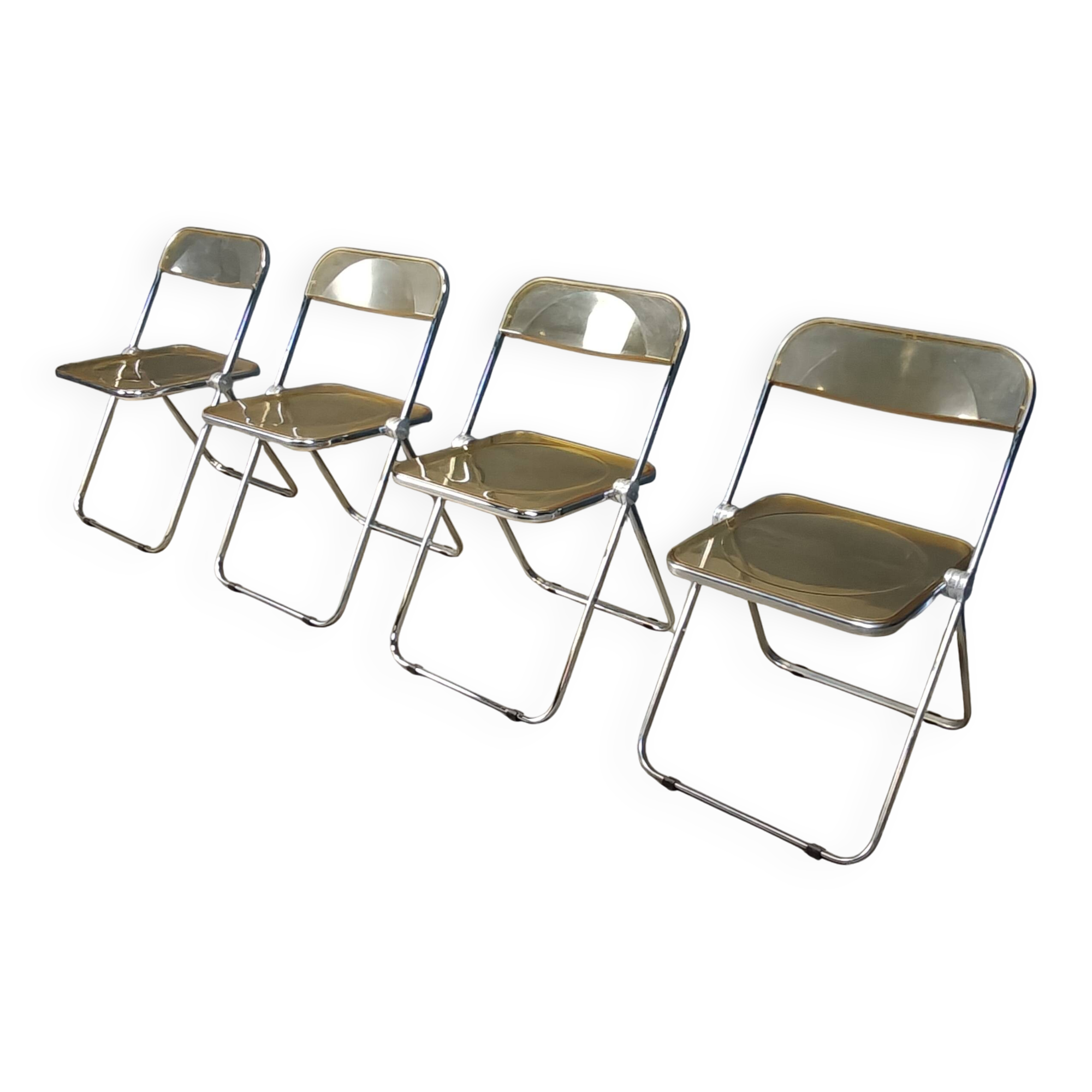 Vintage plia chairs by Castelli, 1970s