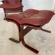 Vintage norwegian leather Siesta chair & ottoman by Ingmar Relling
