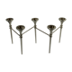 Articulated candlestick for 5 candles in chromed steel from the 1970s