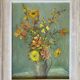 HSP painting "vase with bouquet of flowers" signed O. Olivier + frame