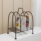 Black Metal Magazine Rack - Italian 1970s Vintage, Handmade, Four-Compartment Organizer