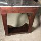 Console era restoration in mahogany veneer with St. Anne marble top.