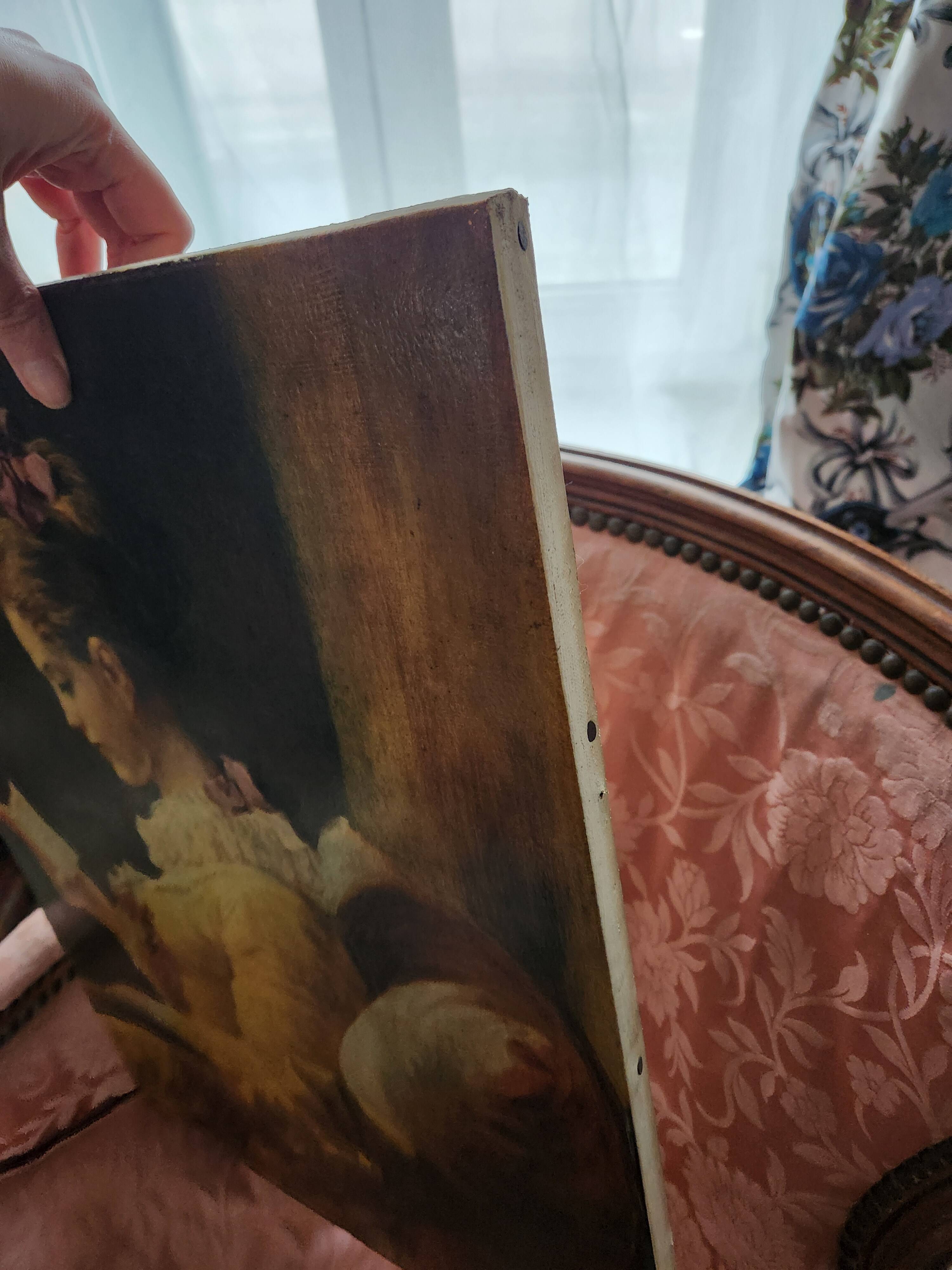 Old Table "The Reader" – Oil on Canvas – 18th Century Style