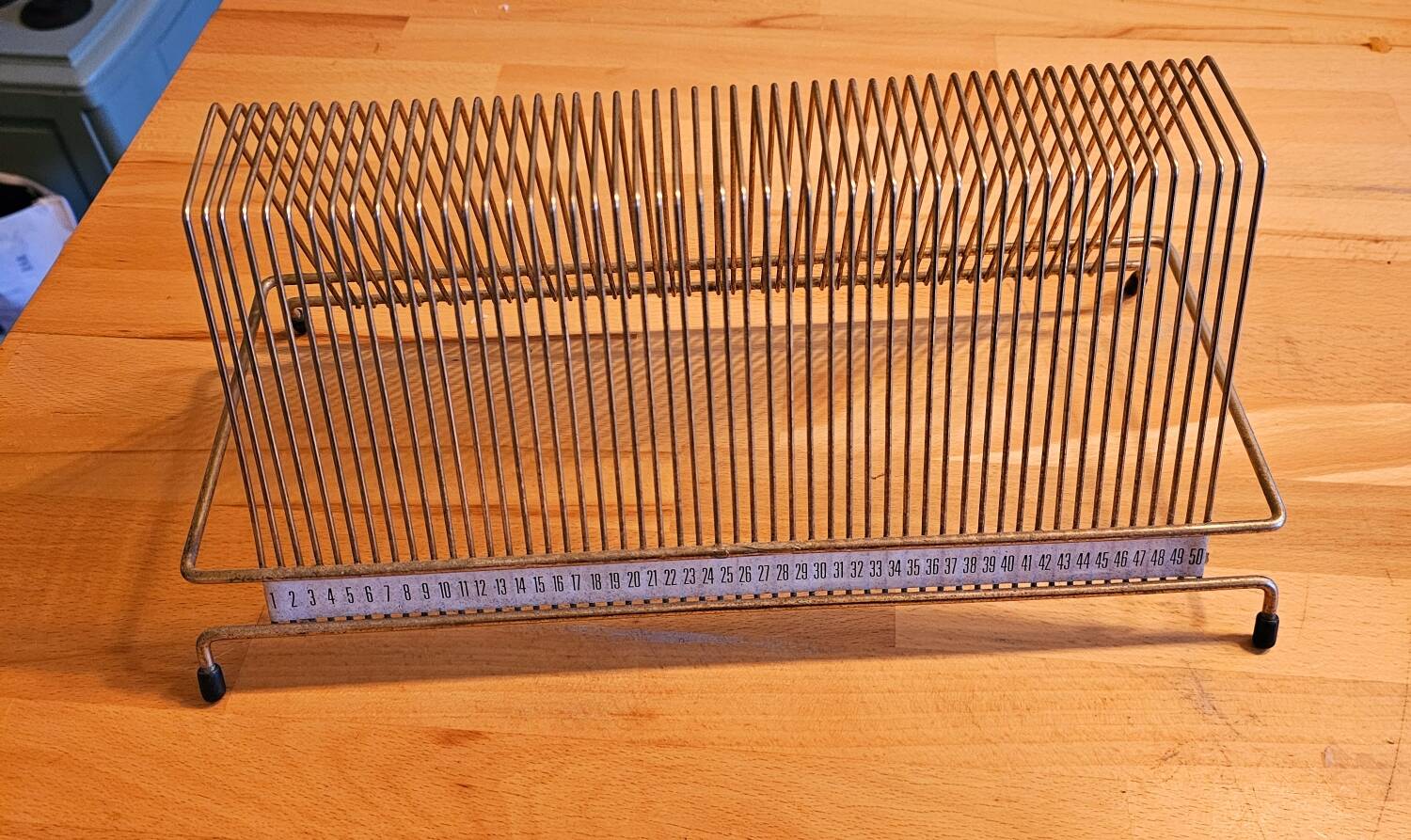 Gold metal vinyl holder