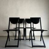 4 Black Sinus Chairs by Karl Friedrich Förster | Germany | 1990s