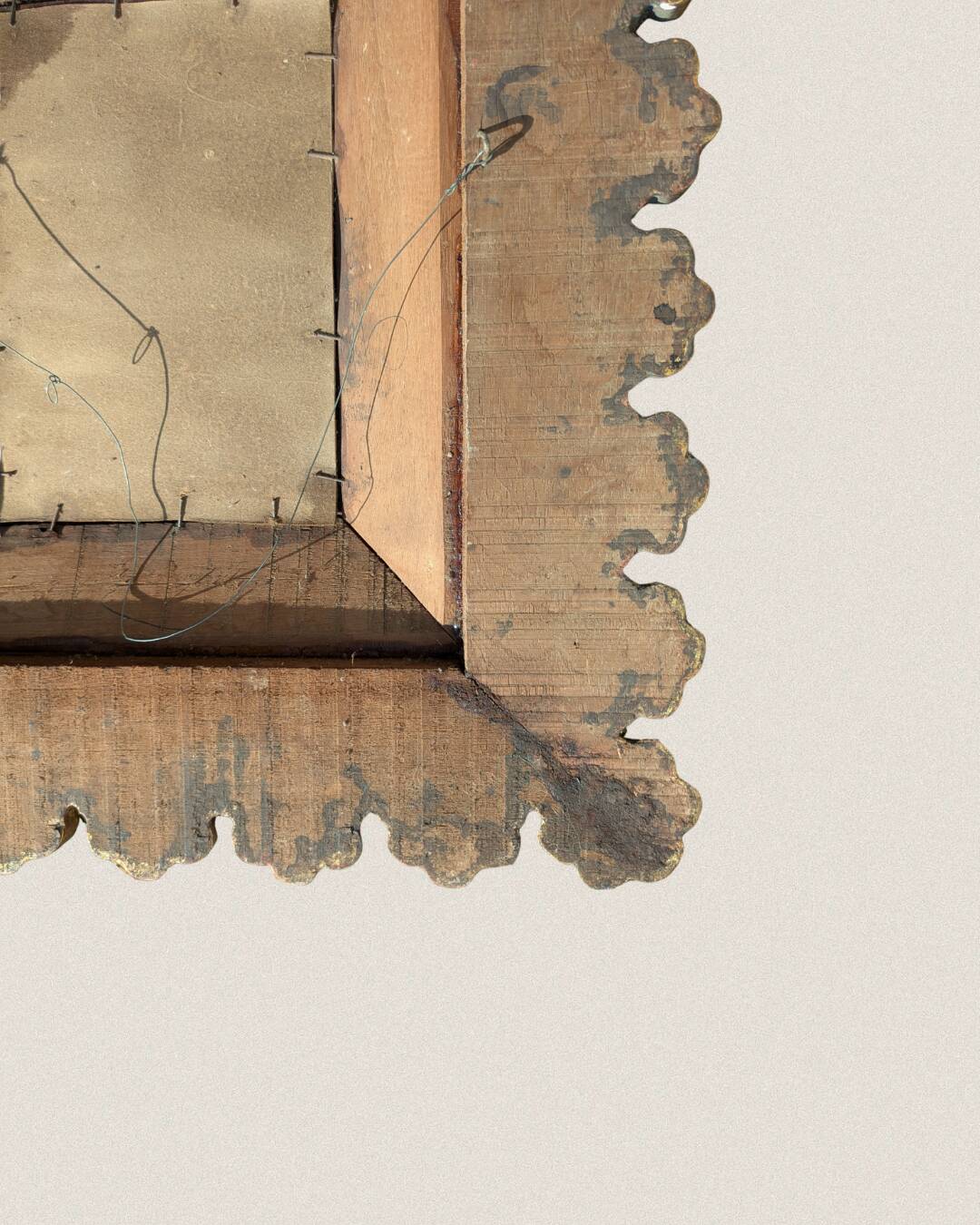 Antique mirror in gilded wood