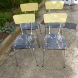 4 Formica chairs and chrome legs