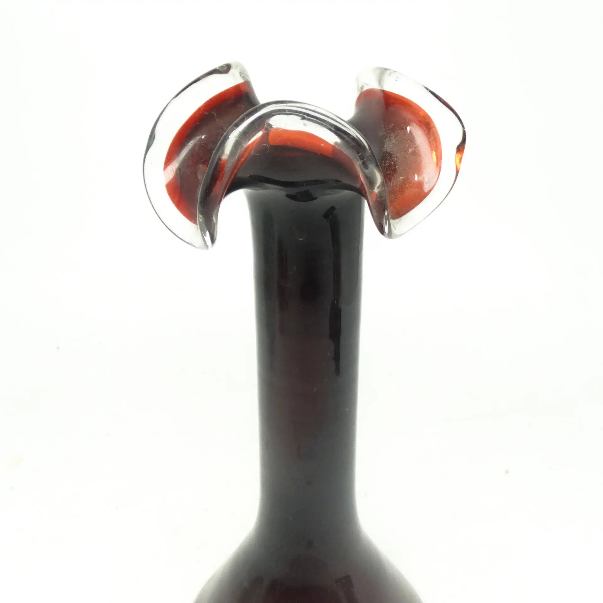 Mid-century modern vase, glass, Poland, 1970s