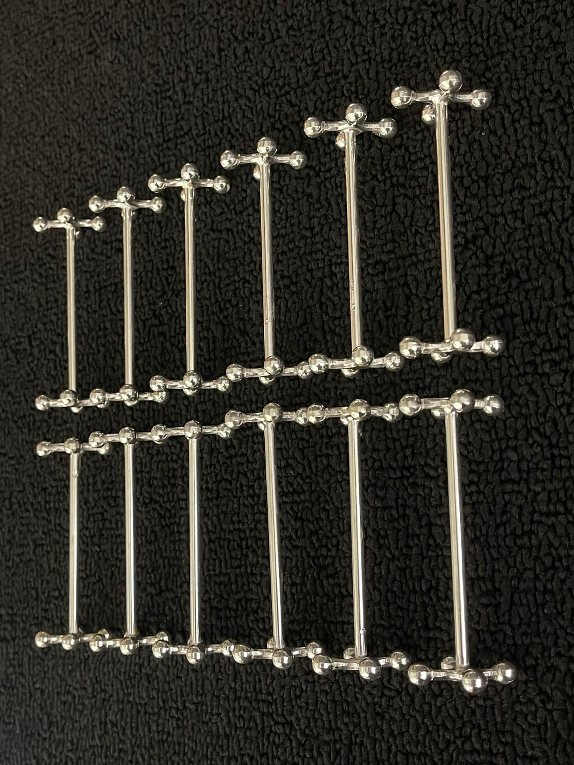 Christofle 12 holder knives balls model atomium very good condition ref CH10PC