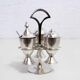 Salt and pepper set in silver metal 1930