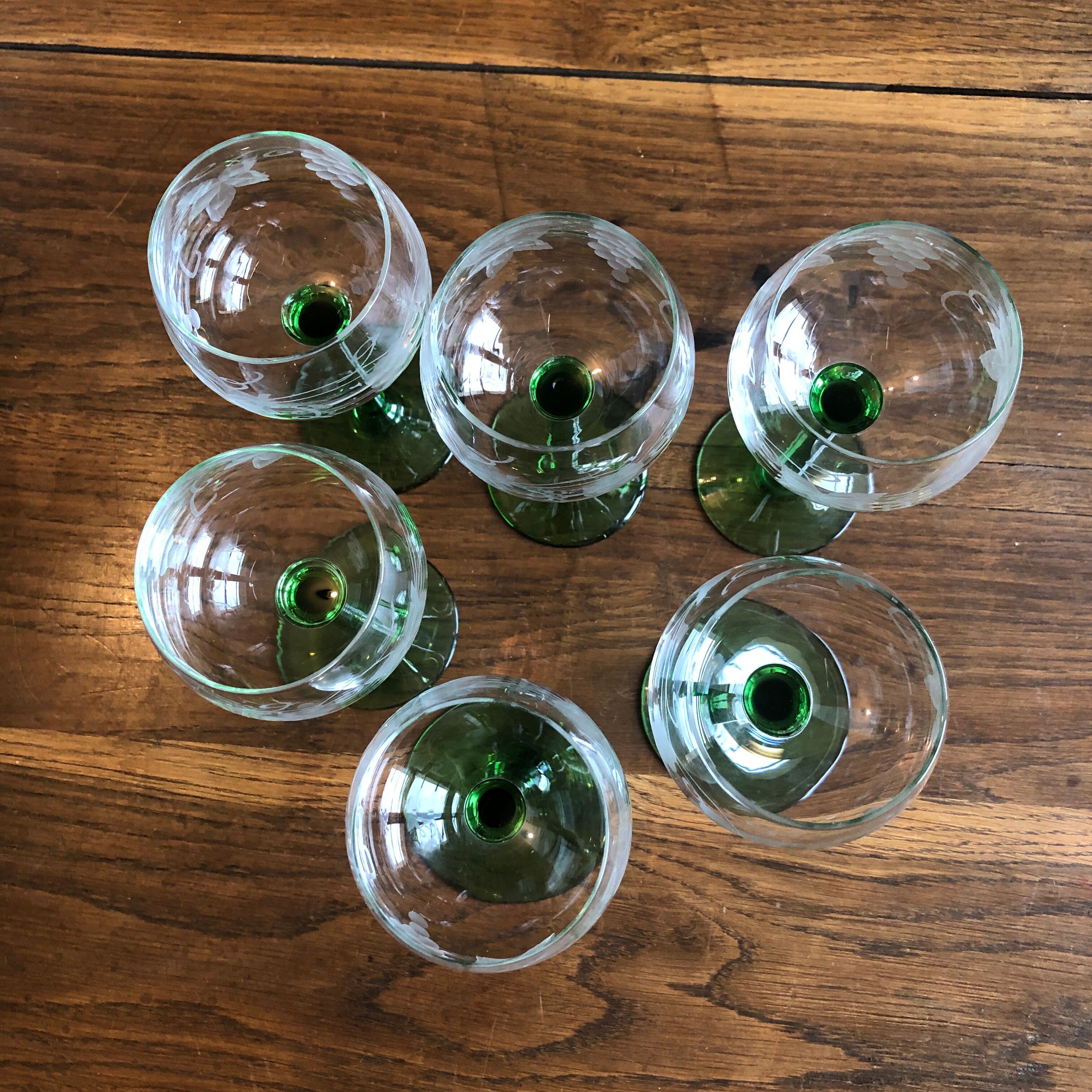 6  verres "ballon" vin d'Alsace cristal