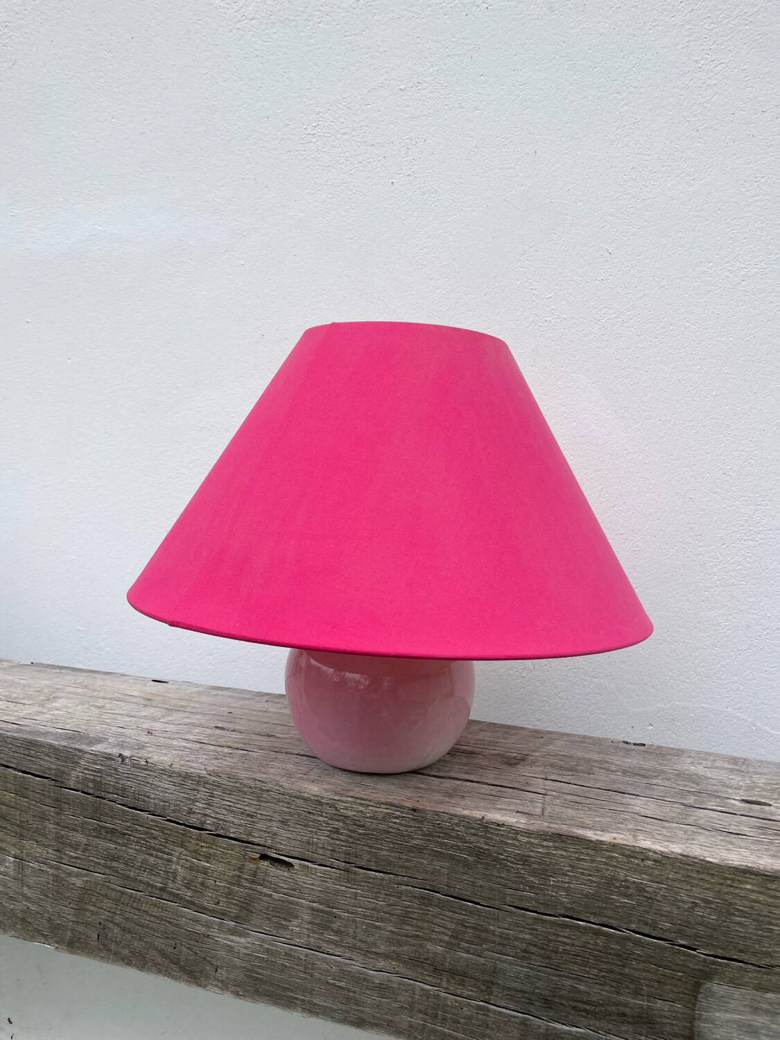 Pink ceramic lamp
