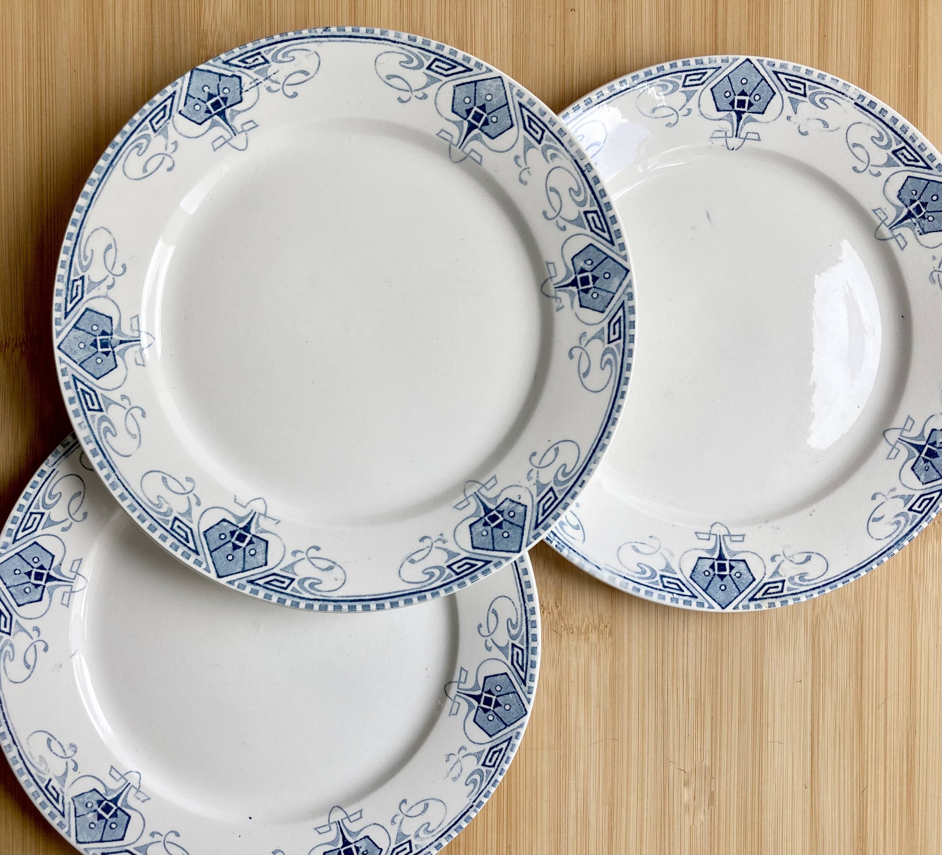 3 Terre de fer plates / U&C Sarreguemines "Germaine"