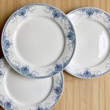 3 Terre de fer plates / U&C Sarreguemines "Germaine"