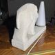 Art Deco Cubist Lamp – Primavera Workshop, Printemps. Vintage design with elephant