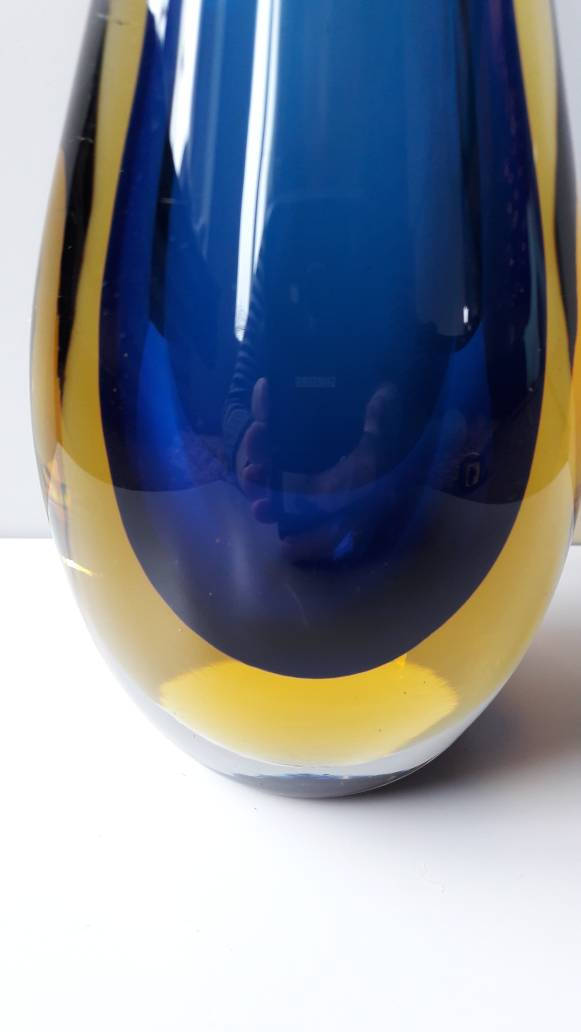 The 1970s Murano glass Blue Vase