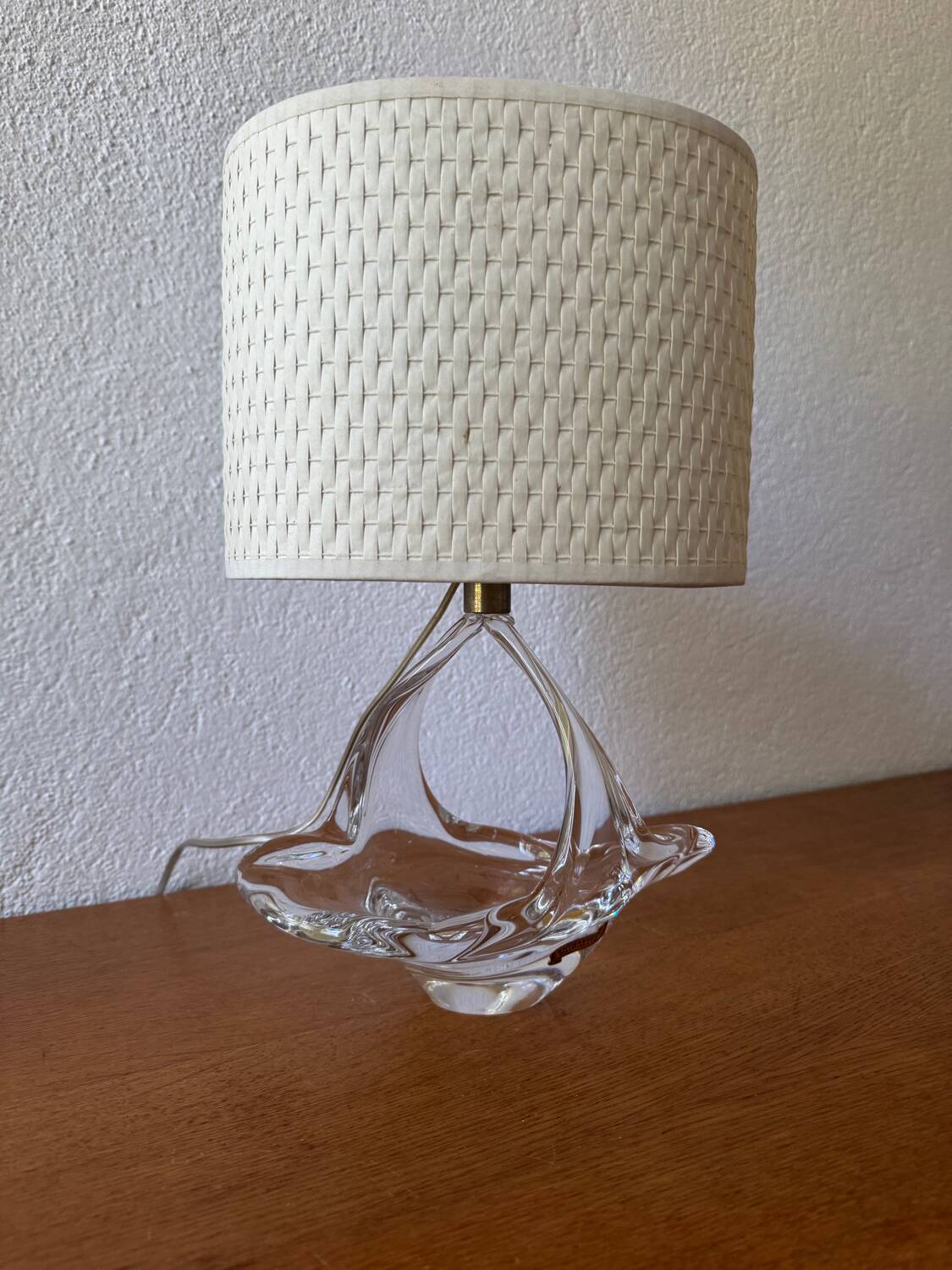 Lampe vide poche cristal années 60