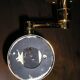 Swivel wall for indirect lighting, vintage 70's Golden brass