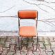 Chaise métal et tissu années 70