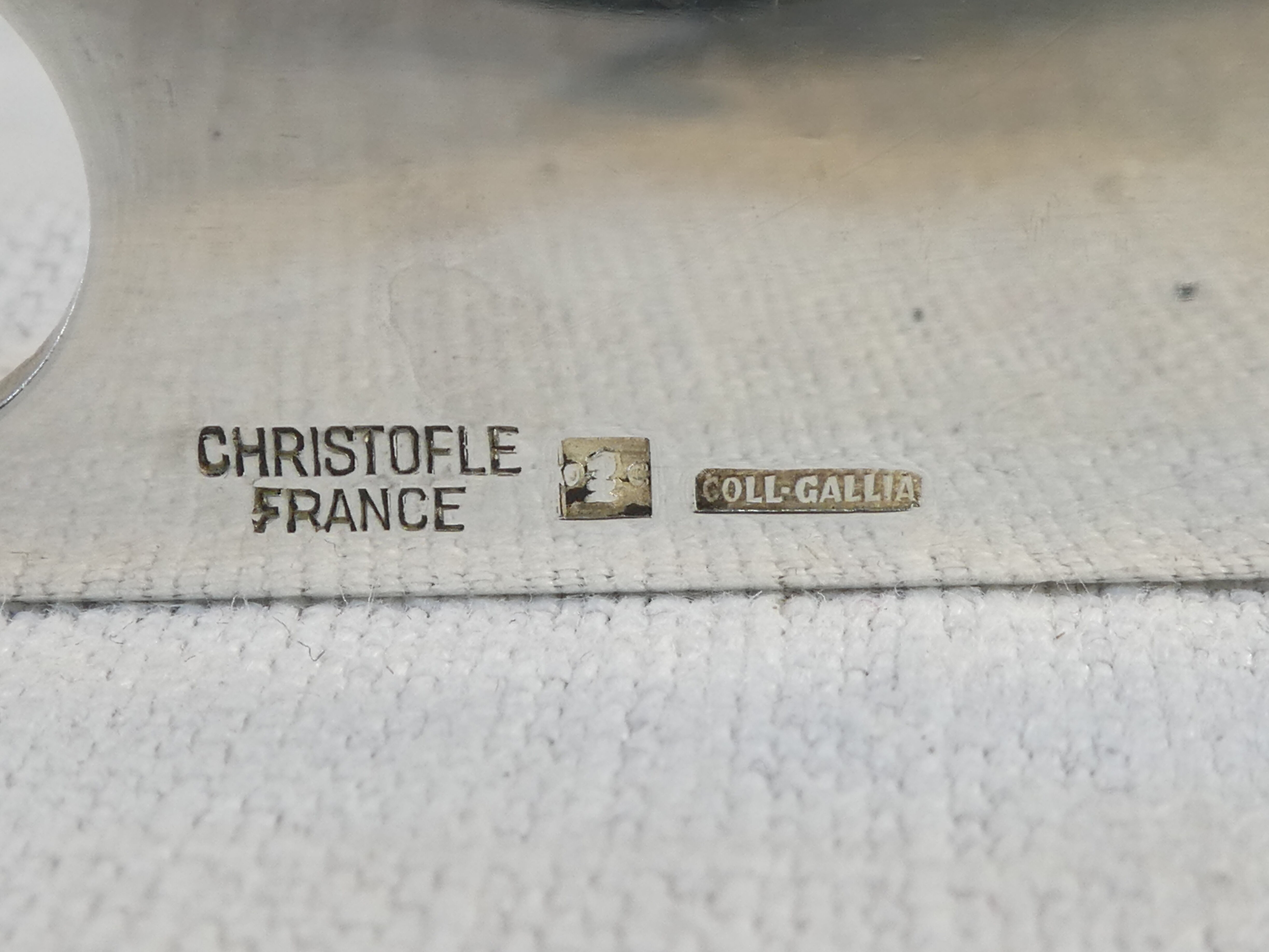 Ice clamp christofle in silver metal collection gallia