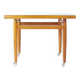 Table d'appoint sur roulettes en chêne, Tchécoslovaquie 1970