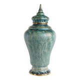 Art Deco Green Lustre Glaze Lidded Vase by Josef Ekberg Gustavsberg, 1920's