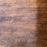 Farmhouse table with cat bar in solid oak with 1 drawer