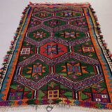 Medium Vintage Turkish Kilim Rug 176x105 cm Wool Kelim
