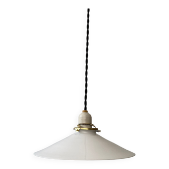 OLD VINTAGE OPALINE PENDANT LAMP