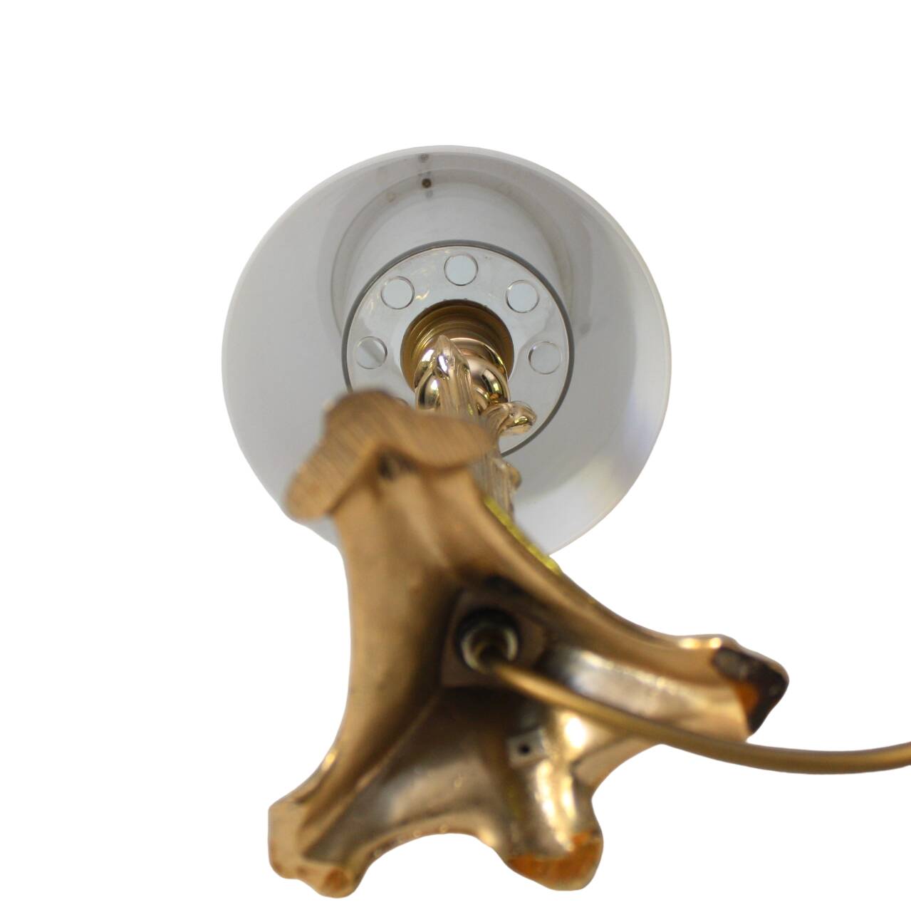 Vintage bamboo style brass lamp 70's signed cattadori
