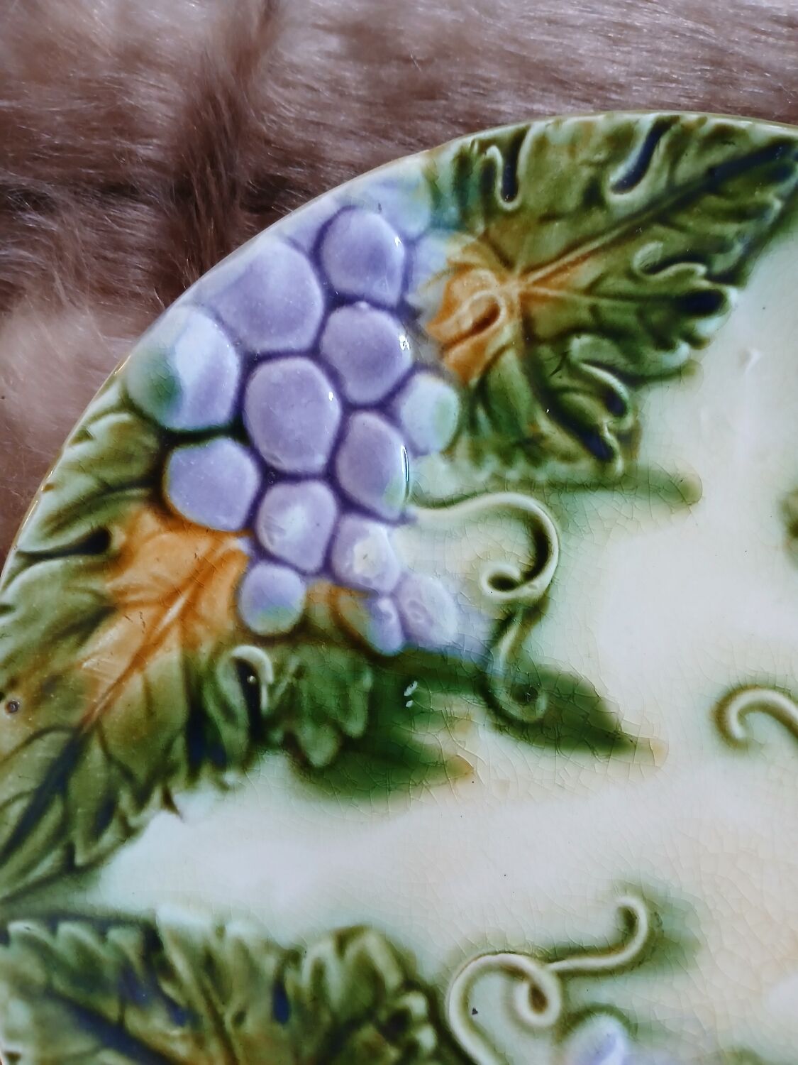 2 antique slipware plates