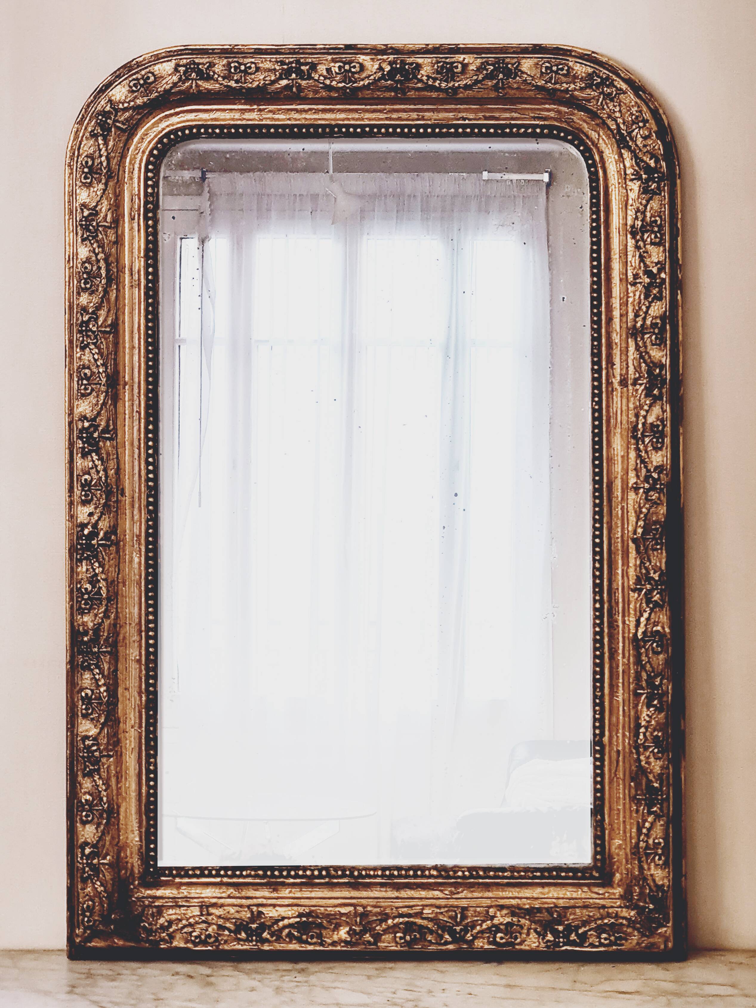 Antique gilded Louis-Philippe mirror – “Adélaïde”