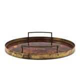 Hollywood regency round tray, Italy 1970s