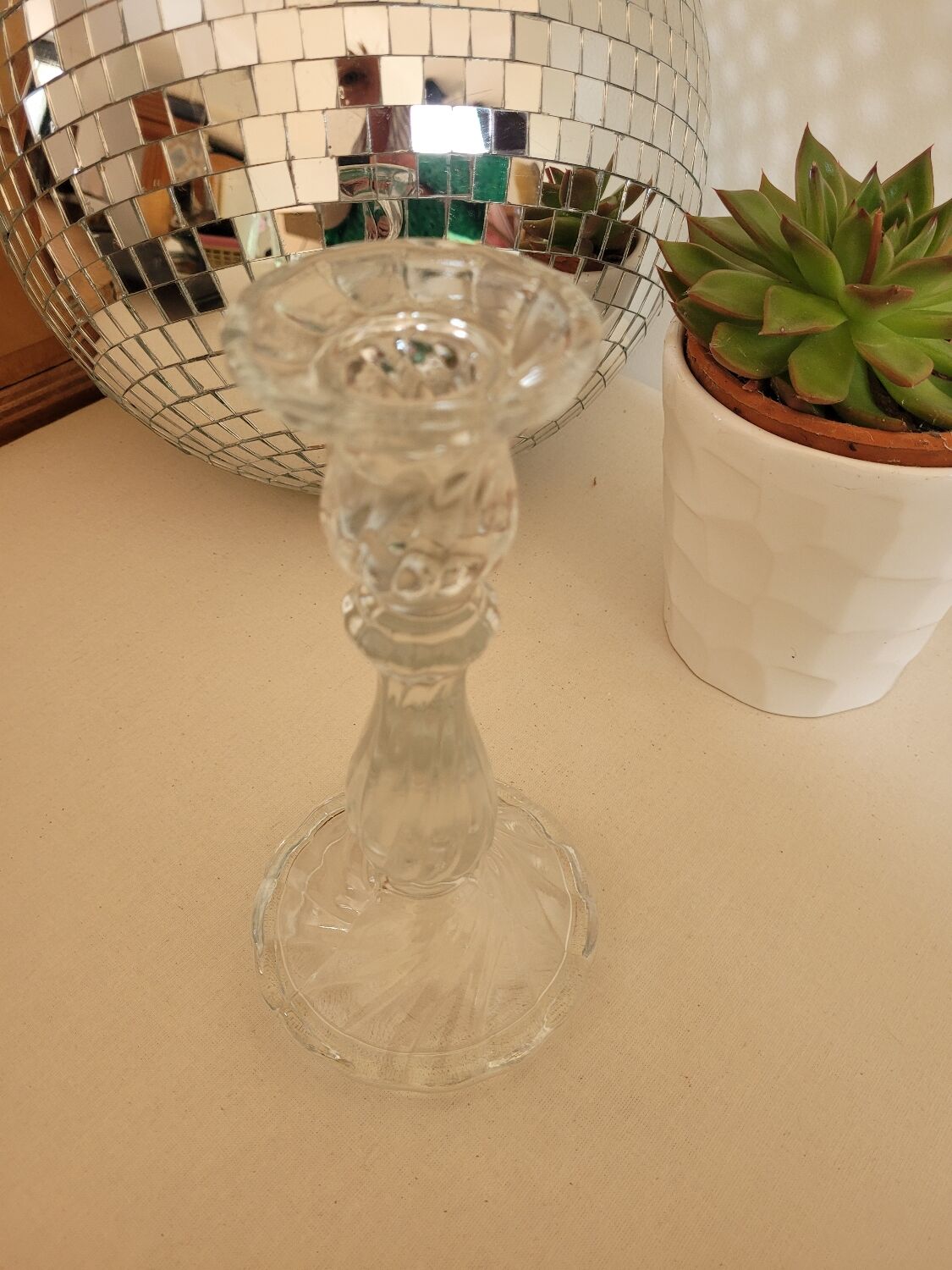 Large moulded glass chandelier
