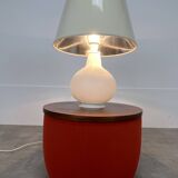 Opaline lamp from the 70s by Verre Lumière