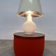 Lampe en verre opalin par Verre Lumière, années 70