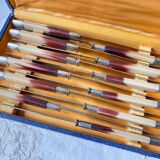 12 couteaux vintage bakélite Inox Pradel