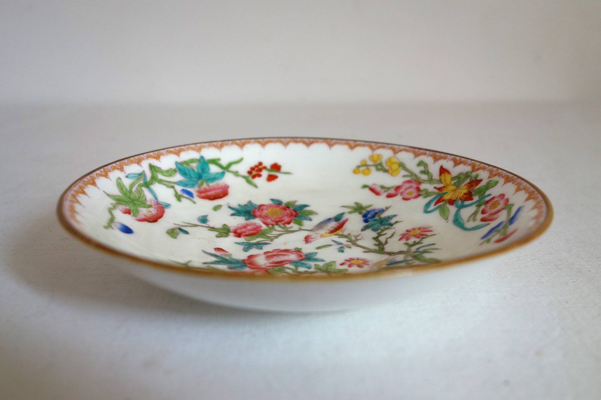 Minton English porcelain tea cup and saucer mid-19th century
