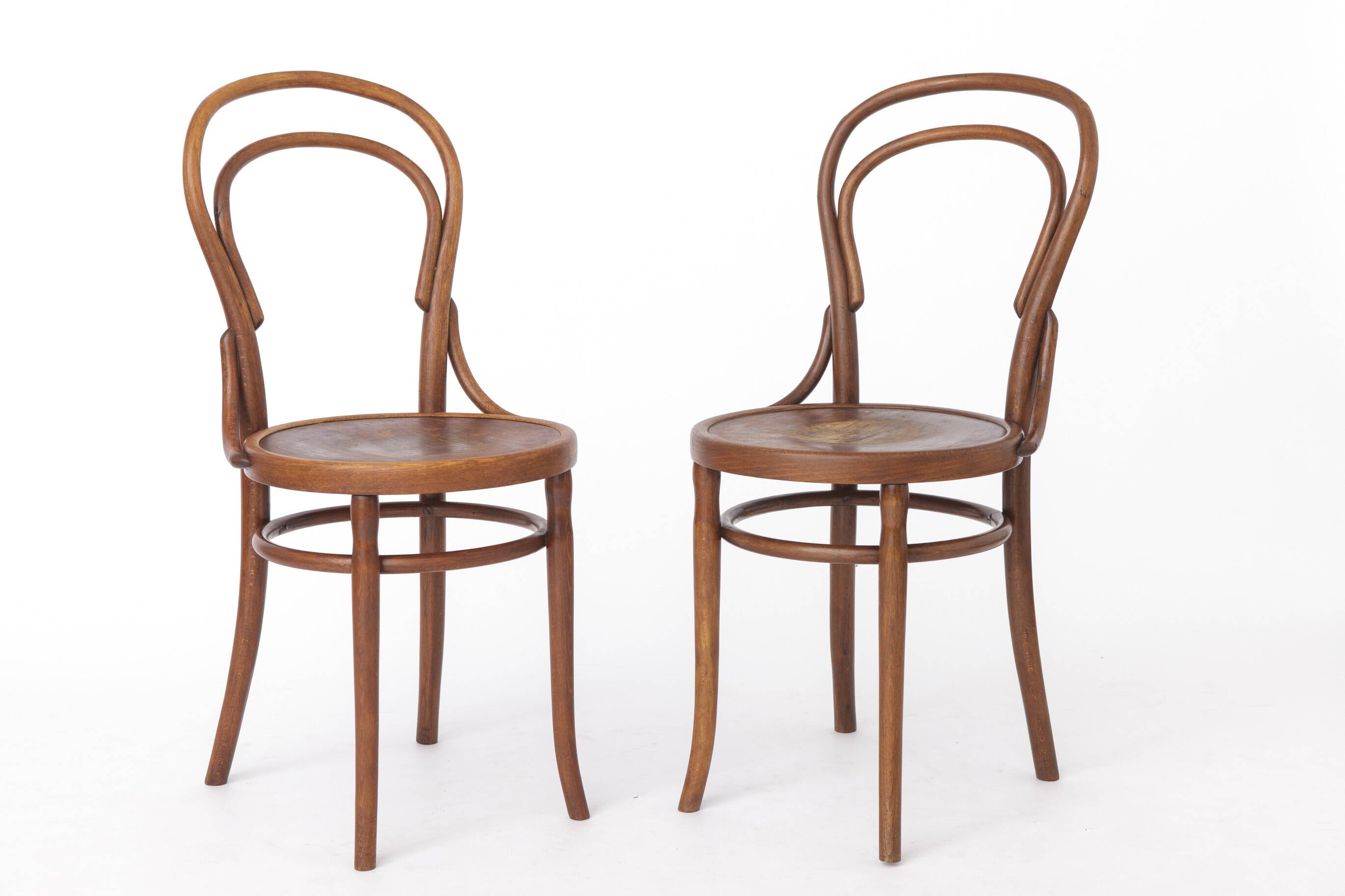 Pair of Antique Bentwood Chairs | Austrian Beechwood Dining Chairs | 1930s