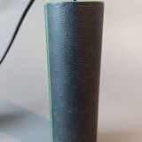 1950 pendant light in metal covered in vintage skaï.