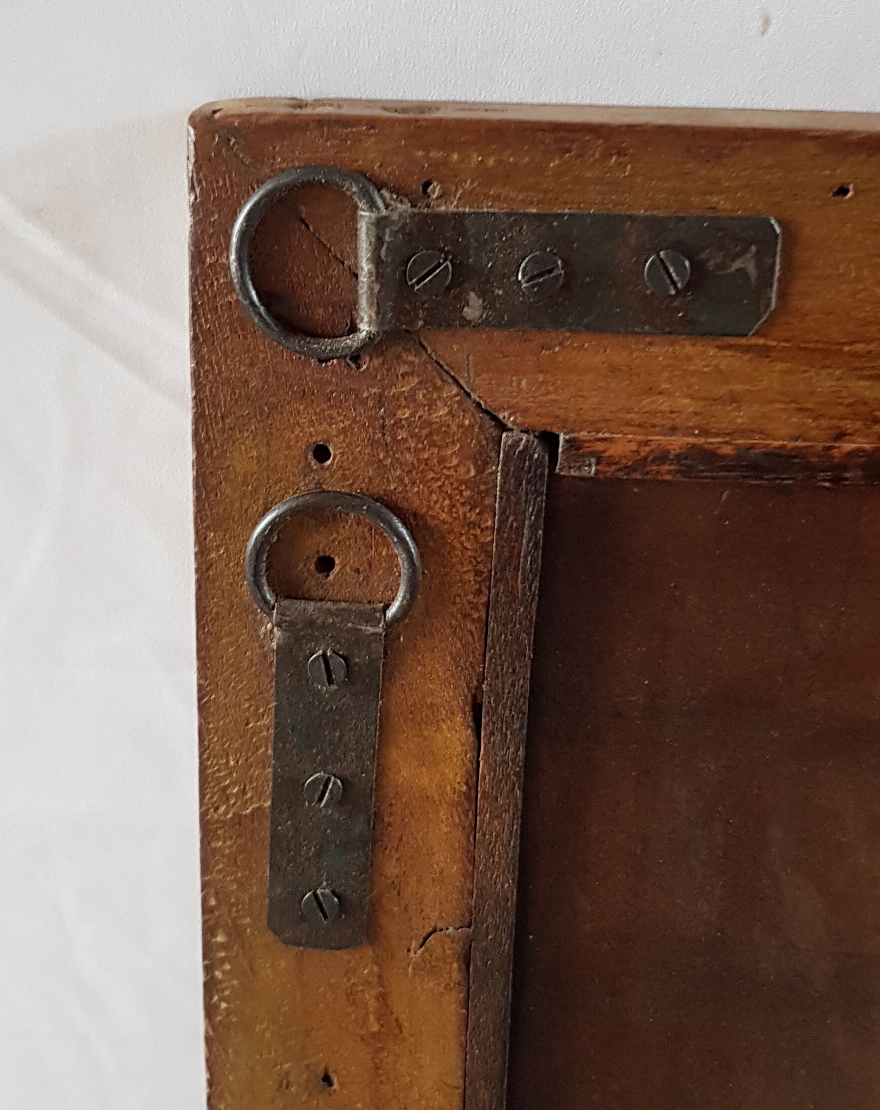 Old large mirror made of teak with frame