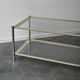 Table basse en métal chromé, doré et verre, 1970