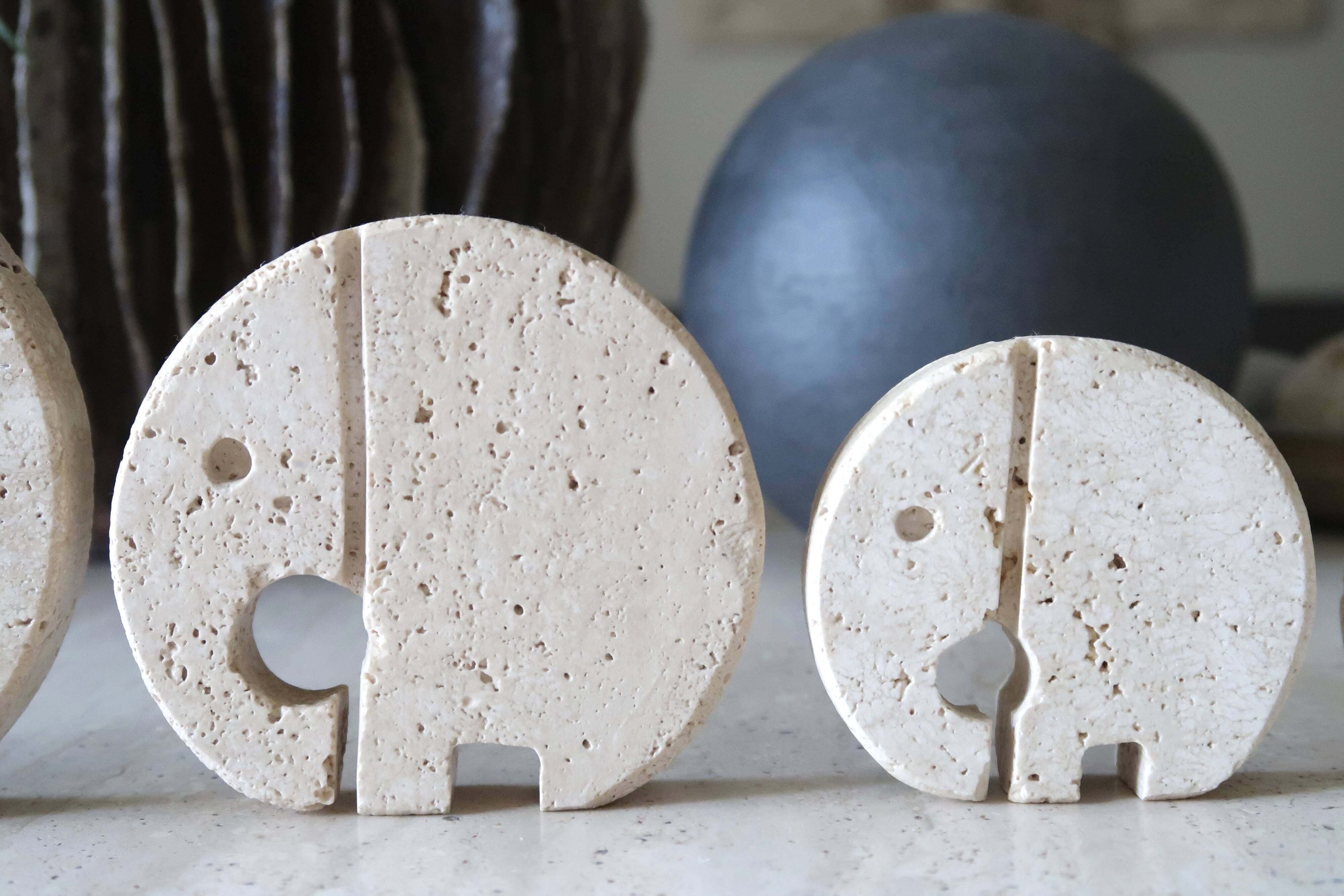 Travertine elephants, 70s