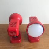 Applique/spot design année 80 rouge orientable
